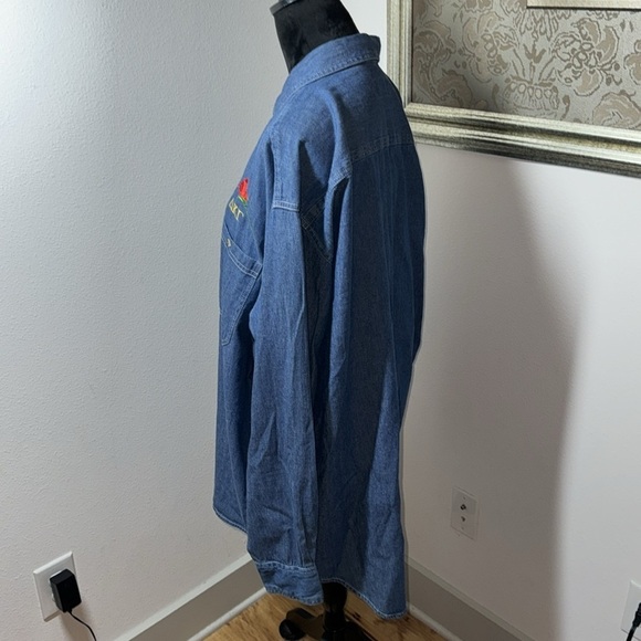 Delta Kappa Gamma denim buttoned down shirt sz XL embroidered - Picture 3 of 7